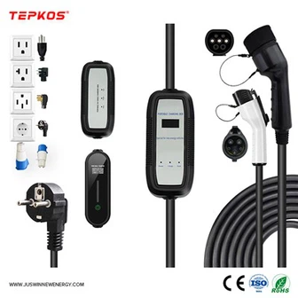 টাইপ 2 পোর্টেবল ইভ ফাস্ট চার্জার